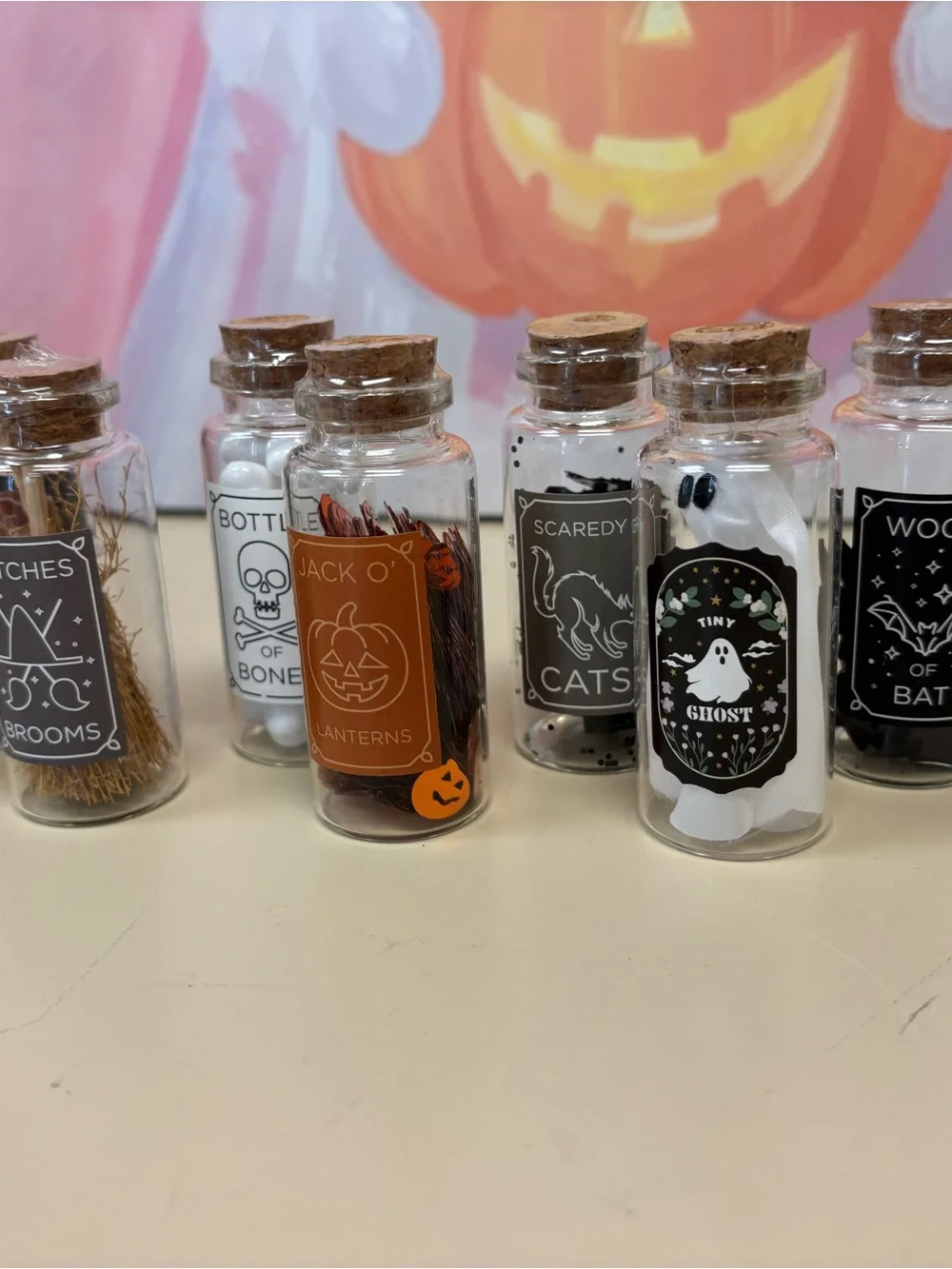Target Bullseye Halloween Mini Glass Jars Set of 9